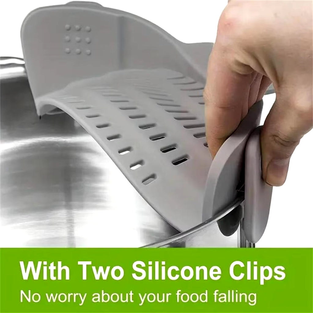 Adjustable Silicone Clip-On Strainer